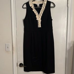 Black dress with ruffle